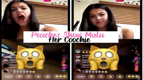 Crazy girl, shows her pussy live on Malu Trevejos instagram stream